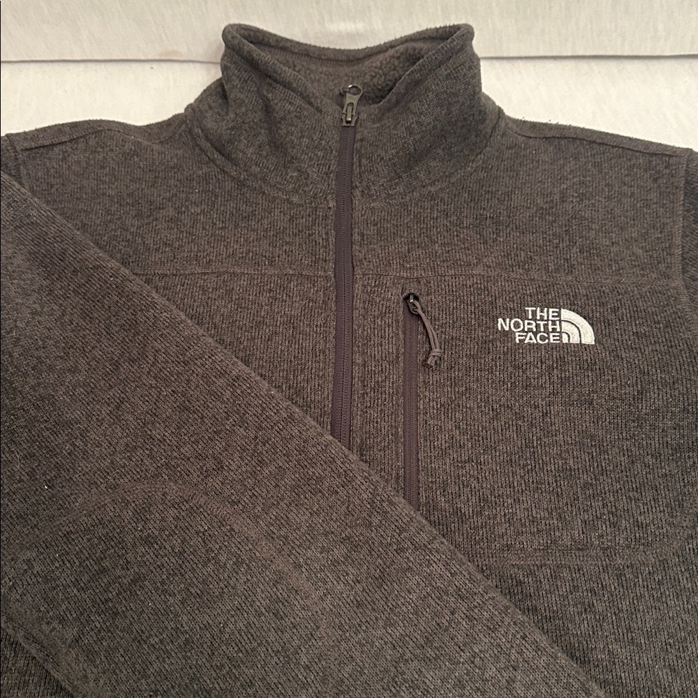 The North Face Charcoal Gordon Lyons Fleece Quarter Zip Jacket Mens Size Medium - Picture 4 of 14